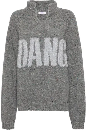 ERL Glitter-detail ribbed-knit jumper