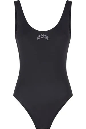 GCDS Logo-print low-back swimsuit