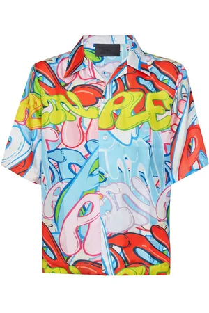 Philipp Plein Bombing Graffiti silk shirt