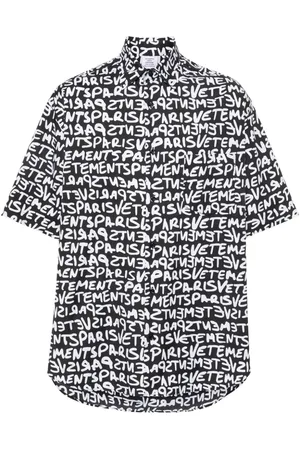 Vetements Logo-print cotton shirt