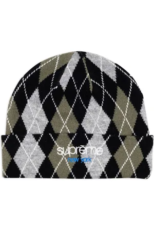 Supreme "Black" argyle-check cashmere beanie