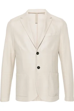 Harris Wharf London Single-breasted linen blend blazer