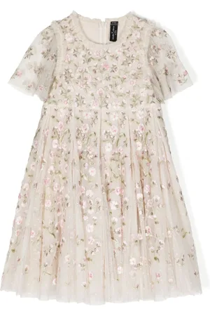 Needle & Thread Posy Pirouette floral-embroidered dress