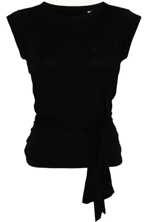 Vetements Strap-detail cap-sleeves T-shirt