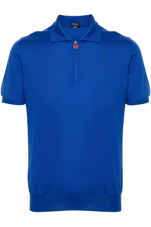 Kiton Zip-up cotton polo shirt