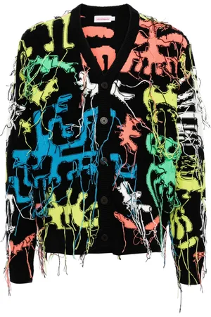 Charles Jeffrey Loverboy Fringed cotton cardigan