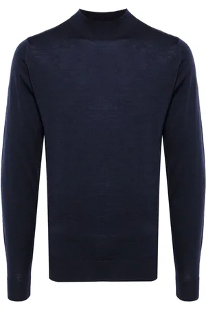JOHN SMEDLEY Mock neck fine-knitted jumper