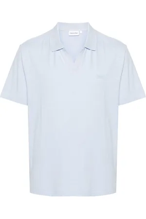 Calvin Klein Logo-patch mélange polo shirt