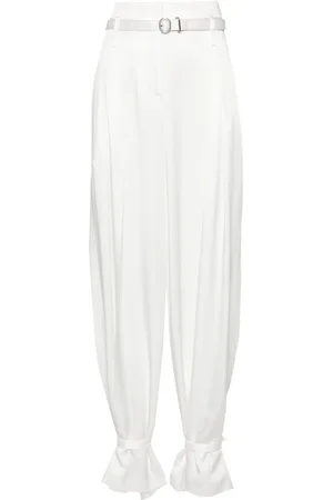 Jil Sander Belted ankle-tie tailored trousers