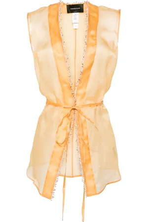 Fabiana Filippi Beaded-trim silk gilet