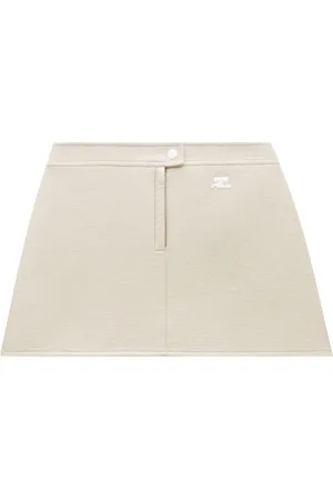 Courrèges Logo-patch A-line mini skirt