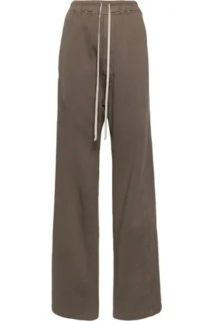 Rick Owens Drawstring cotton wide-leg trousers
