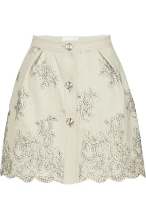 Giambattista Valli Floral-jacquard high-waist miniskirt