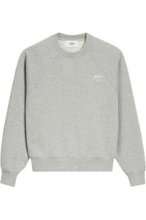 Ami Logo-print cotton sweatshirt