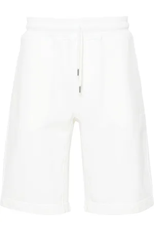 C.P. Company Logo-embroidered cotton track shorts