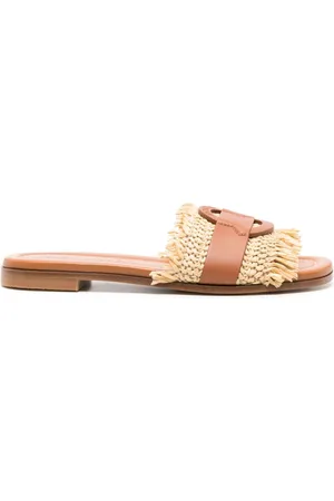 Moncler Bell leather slides