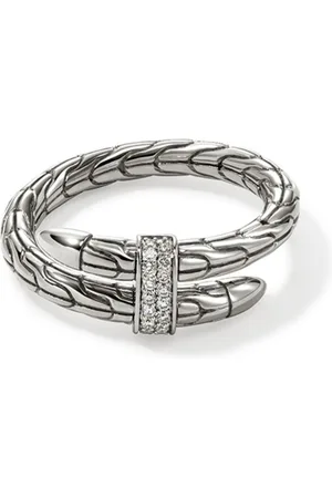 John Hardy Sterling diamond spear ring