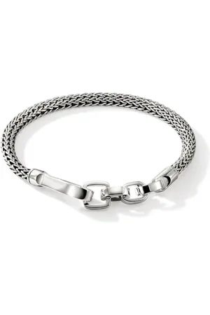 John Hardy Sterling wheat-chain hook bracelet