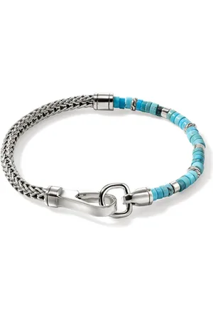 John Hardy Sterling turquoise heishi bracelet