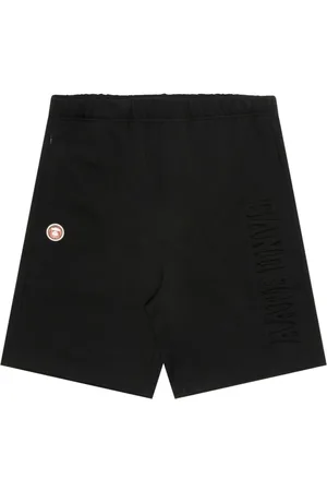 A Bathing Ape Logo-embossed elasticated-waist shorts