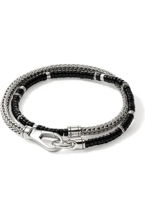 John Hardy Sterling black onyx heishi bracelet