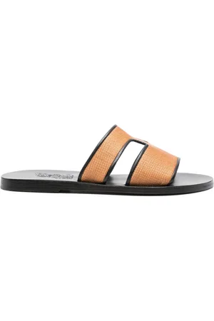 Ancient Greek Sandals Apteros basket-weave slides