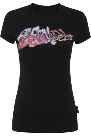 Philipp Plein Crystal-embellished logo-print T-shirt