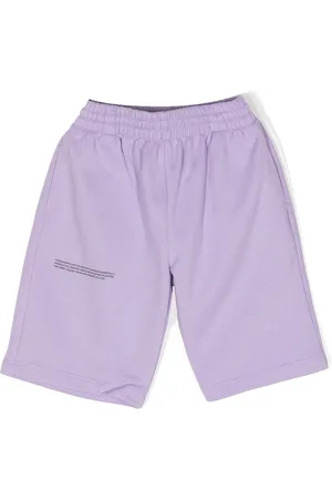 The Pangaia Text-print cotton track shorts