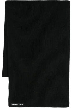Balenciaga Logo-patch wool scarf