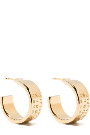 Maison Margiela Numeric-engraved hoop earrings