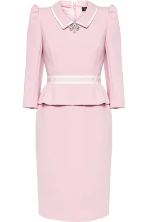 Jenny Packham Honeybee peplum-waist midi dress