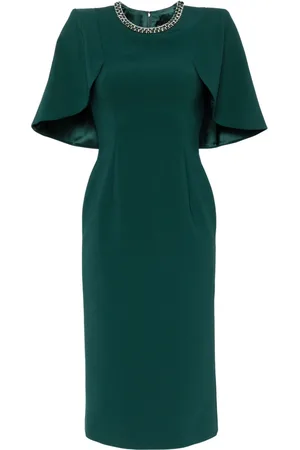 Jenny Packham Flirtini crystal-embellished midi dress
