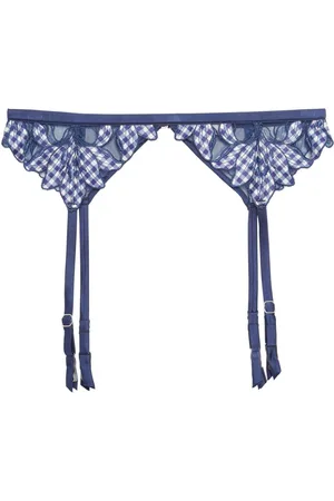 FLEUR DU MAL Lily embroidered garter belt
