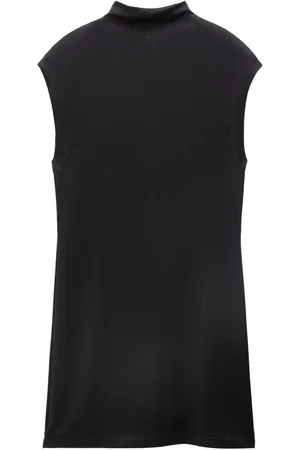 Filippa K Logo-embroidered cap-sleeve midi dress