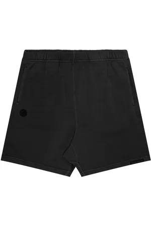 A Bathing Ape Logo-embroidered cotton shorts