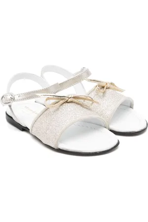 MONTELPARE TRADITION Glitter-detail leather sandals