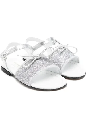 MONTELPARE TRADITION Glitter-detail leather sandals