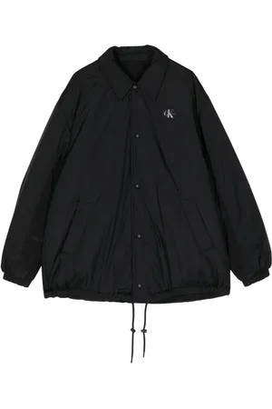 Calvin Klein Straight-collar reversible shirt jacket