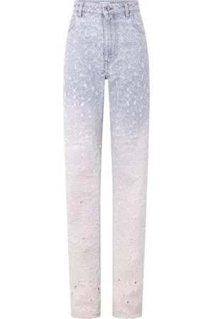 Paco rabanne Distressed ombré straight-leg jeans