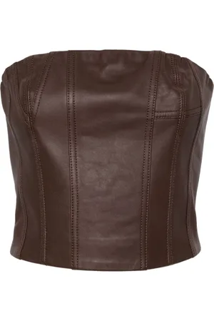 AMIRI Bustier-style leather top