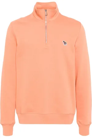 Paul Smith Zebra-patch half-zip cotton sweatshirt