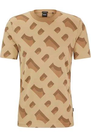 HUGO BOSS Monogram-jacquard short-sleeve T-shirt
