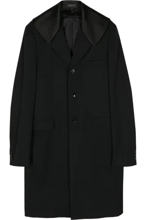 Comme des Garçons Satin-panelled single-breasted coat