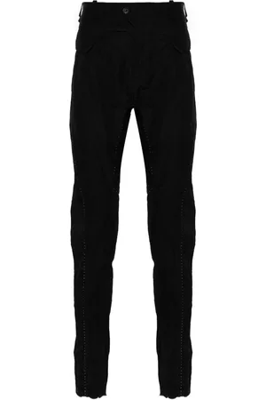 MASNADA Contrast-stitching tapered trousers