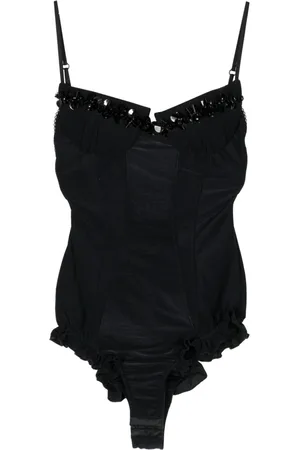 Shushu/Tong Bustier-style beaded bodysuit