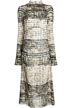 KNWLS Serpent ruched silk dress