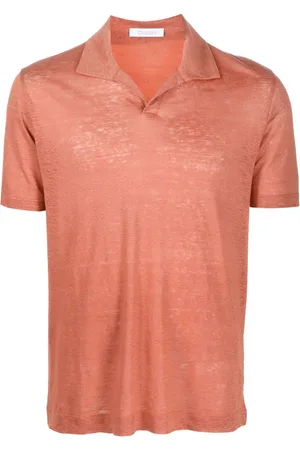 Cruciani Short-sleeved linen polo shirt