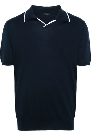 Kiton Knitted cotton polo shirt