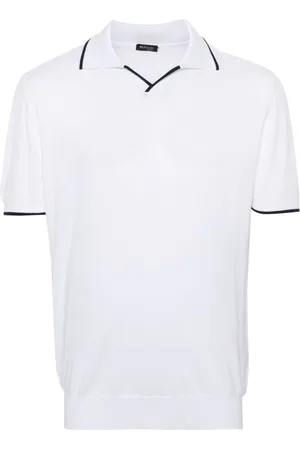 Kiton Knitted cotton polo shirt