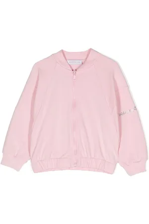 MONNALISA Logo-embellished zip-up sweatshirt